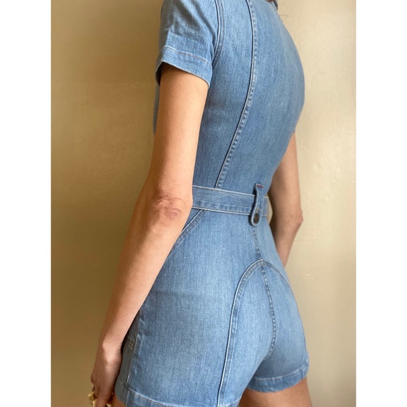 NWT Alice and Olivia denim romper - Picture 8 of 8